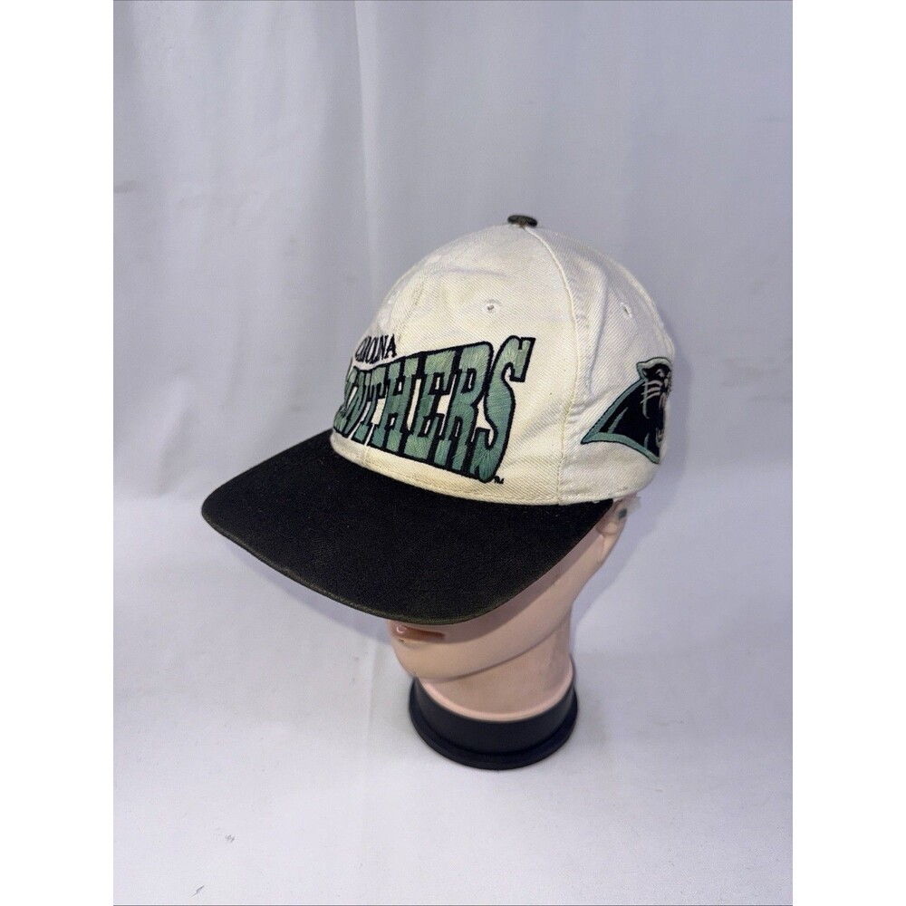 Vintage Carolina Panthers Hat 7 1/4 Apex One Pro Line NFL Fitted Cap Block Text